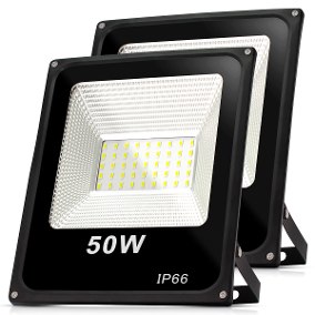 Refletor  Led Smd 50w Branco Frio Bivolt 6000k Atacado 20Pç