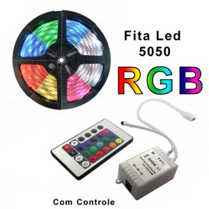 Fita Super Led 5mt Rgb 5050 Colorida Somente Atacado Cx 100 Pc