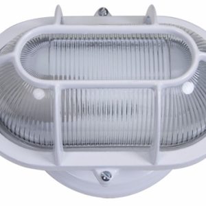 Arandela Tartaruga Oval Preta / Branca  12W   Fabricacao  No  Brasil