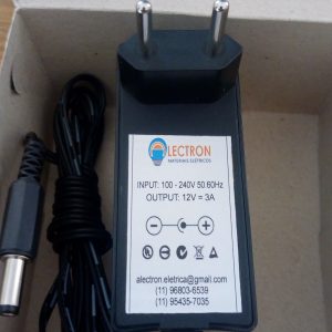 Fonte 12v 3a Bi-volt Plug P4  iDEAL Fita De Led