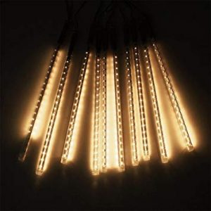 Tubo Snow Fall 96 Leds Meteoro Branco Quente
