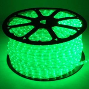 Mangueira De Led Rolo 100 Metros Verde 30 Leds 12mm