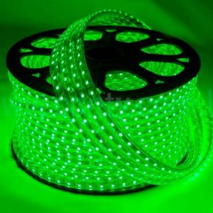 Mangueira LED 5050 Chata 6mm 600 LEDS 100 Metros Verde 110V