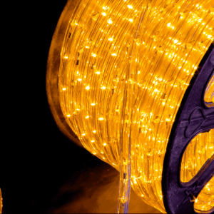 Mangueira de Led Rolo 100 Metros 36 Leds 13mm Cor Amarela Brilhante
