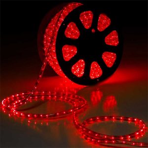 Mangueira De Led Rolo 100 Metros Vermelha 28 Leds 11mm