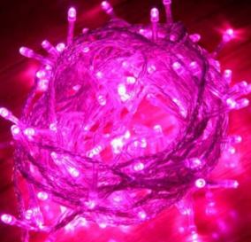 Pisca-pisca 100 Lampadas Led Rosa 8 Funções Natal