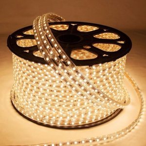 Mangueira Fita Chata 5050 Branca Quente 100Mts