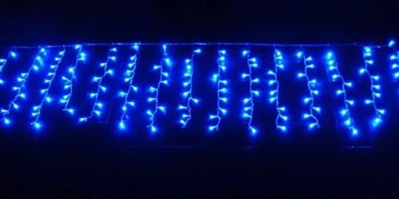 Cascata 300 Leds AZUL M/F 8Funcao 24Pc - Imagem 2