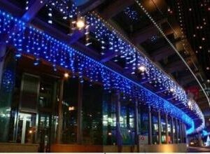 Cascata 200 Leds Azul M/F 8Funcao 48Pc