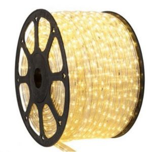 Mangueira de Led Rolo 100 Metros Branco Quente 36 Leds 13mm