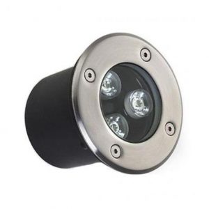 BALIZADOR LED 3W EMBUTIR PARA CHÃO JADIM E PISO  IP67 A PROVA D'AGUA