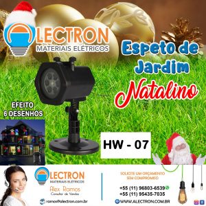 Espeto de Jardim Led Laser Projetor RGB Bivolt 6 Desenho