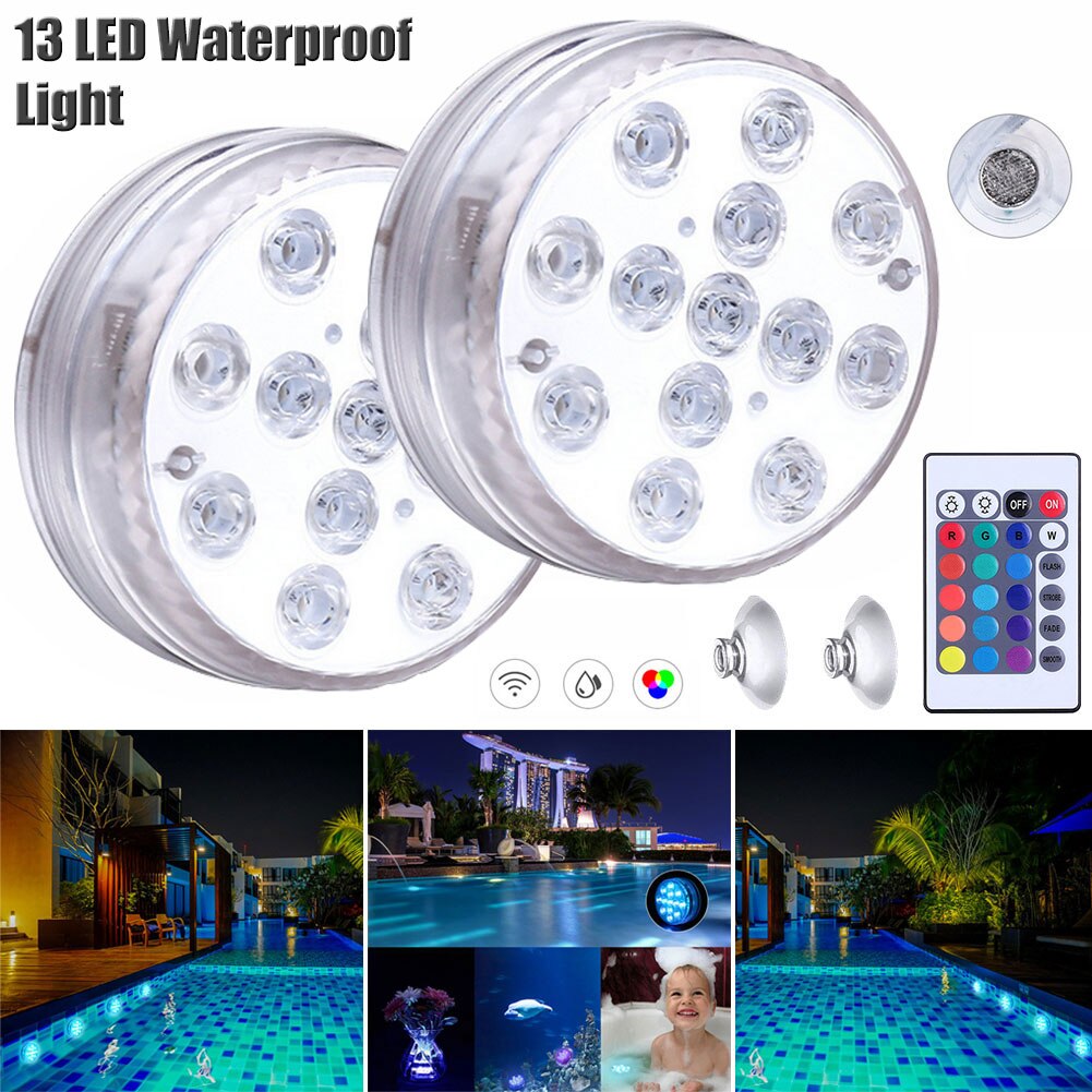 Luminaria Led PISCINA Sub Aquatica Com Ventola Rgb 13 Led e Ima