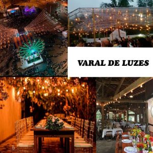 Varal De Luzes Cordao 50 Metros Lampada Bolinha 15w Ou 25w Sem Lampada