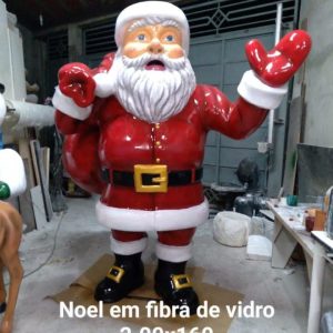 Papai Noel Fibra De Vidro 2.00x1.60