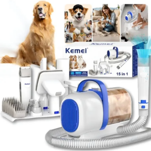 Maquina De Tosa E Aspirador De Pelos Pet 15em1 Profissional