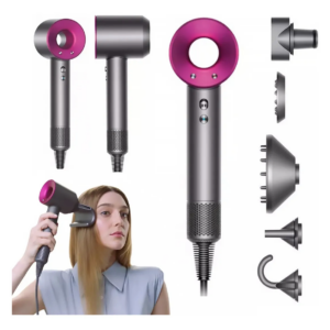 Secador De Cabelo Supersônico Profissional 5 Em 1 Cor Rosa